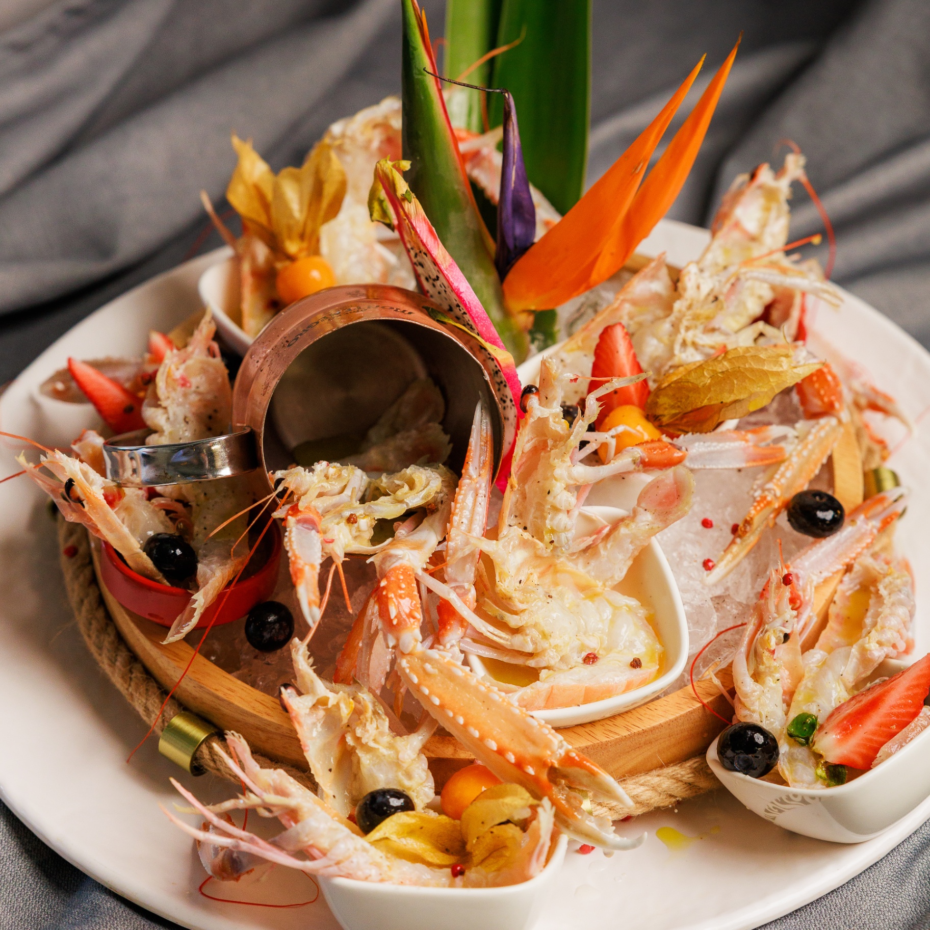 Chef's seafood platter at Whisky Green Coast