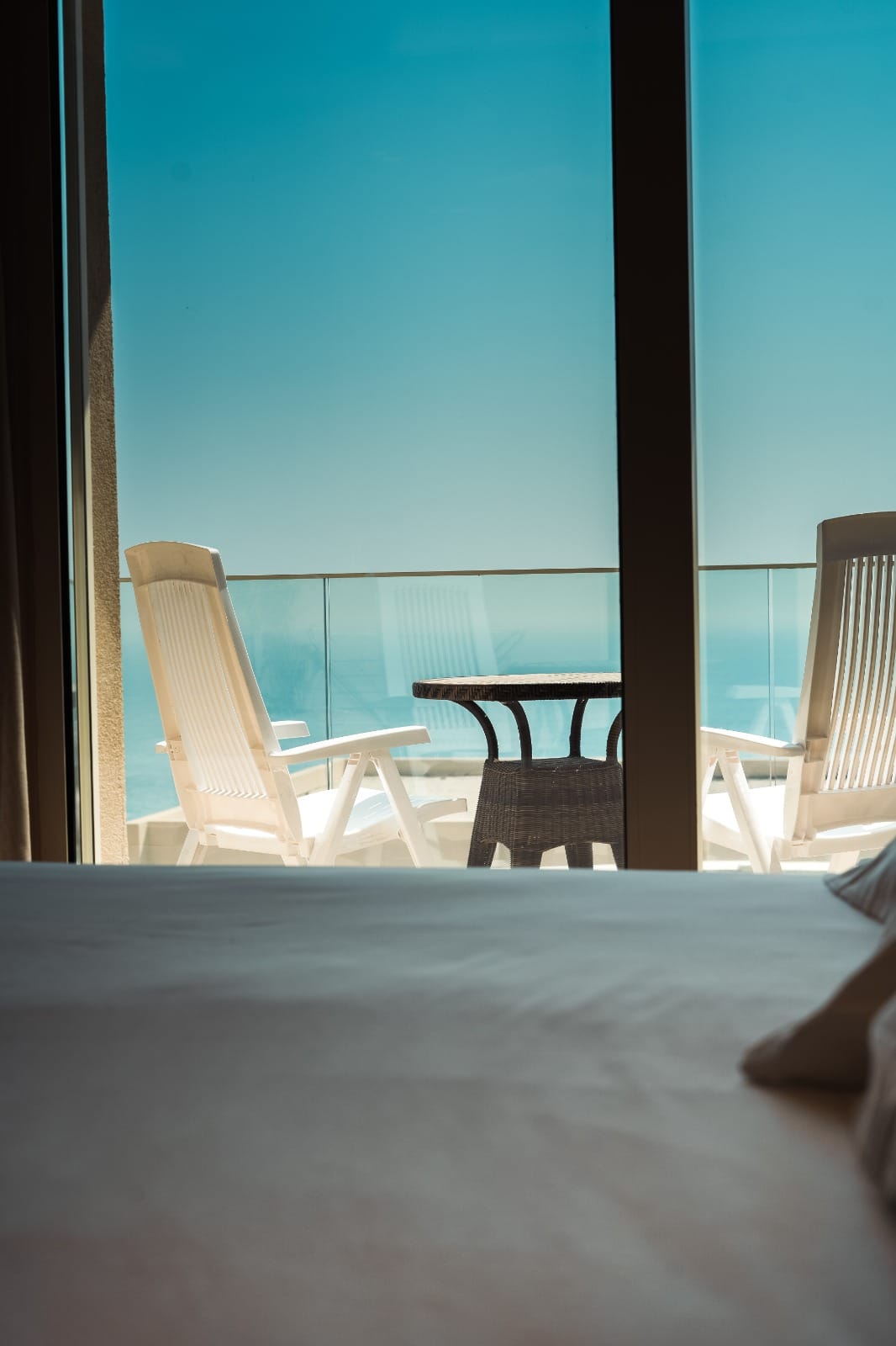 Hotel Whisky private balcony Ionian view